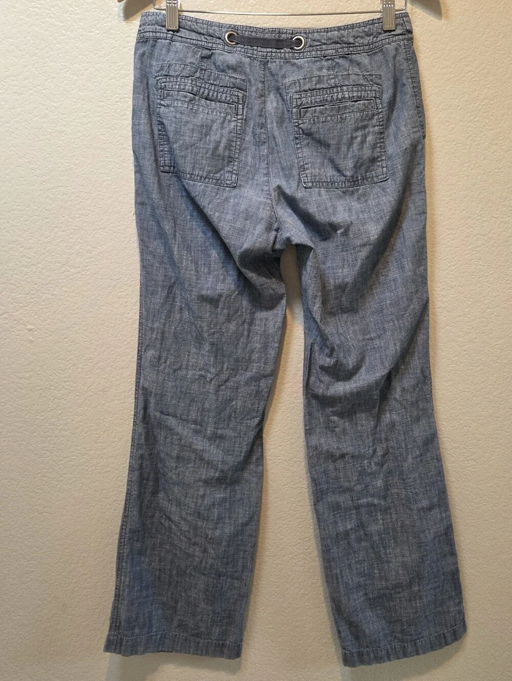 Banana Republic Cotton  Summer Pants Size 6 Blue Coastal Resort Casual